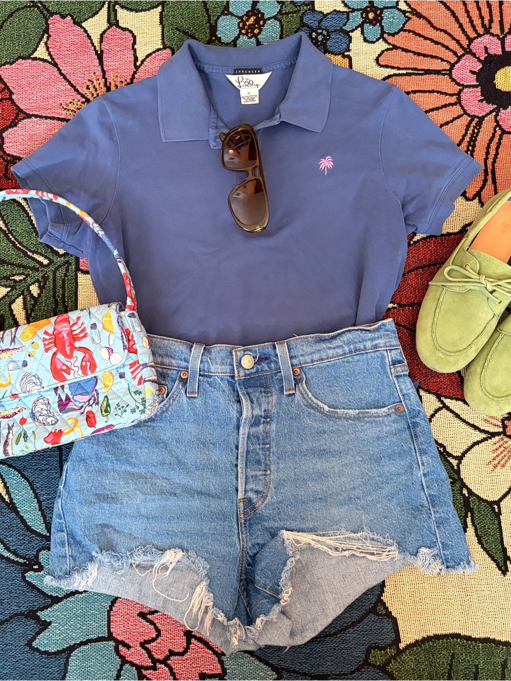 Lilly Pulitzer Cropped Polo Shirt